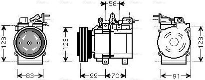 Ava Quality Cooling HYAK197 - Compresseur, climatisation cwaw.fr