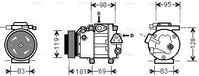 Ava Quality Cooling HYAK237 - Compresseur, climatisation cwaw.fr