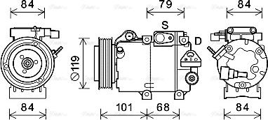 Ava Quality Cooling HYK374 - Compresseur, climatisation cwaw.fr