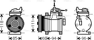 Ava Quality Cooling HY K217 - Compresseur, climatisation cwaw.fr