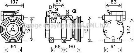 Ava Quality Cooling HYK287 - Compresseur, climatisation cwaw.fr