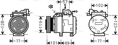 Ava Quality Cooling HY K222 - Compresseur, climatisation cwaw.fr