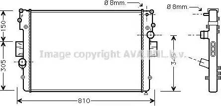 Ava Quality Cooling IV 2056 - Radiateur, refroidissement du moteur cwaw.fr