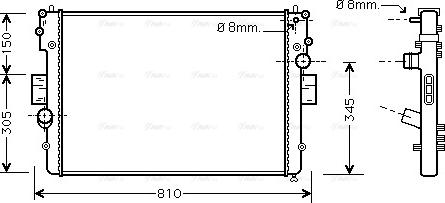 Ava Quality Cooling IVA2057 - Radiateur, refroidissement du moteur cwaw.fr