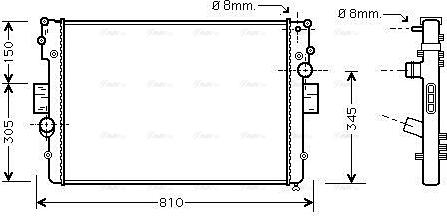 Ava Quality Cooling IVA2056 - Radiateur, refroidissement du moteur cwaw.fr