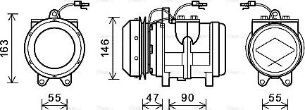 Ava Quality Cooling JDAK017 - Compresseur, climatisation cwaw.fr