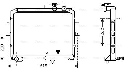 Ava Quality Cooling KAA2033 - Radiateur, refroidissement du moteur cwaw.fr