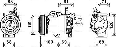 Ava Quality Cooling KAK144 - Compresseur, climatisation cwaw.fr