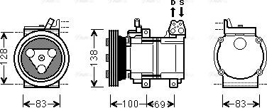 Ava Quality Cooling KAK156 - Compresseur, climatisation cwaw.fr