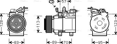 Ava Quality Cooling KAK137 - Compresseur, climatisation cwaw.fr