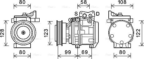 Ava Quality Cooling KAK264 - Compresseur, climatisation cwaw.fr