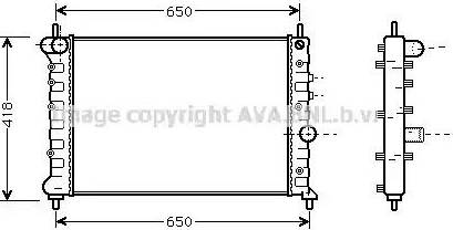 Ava Quality Cooling LC 2078 - Radiateur, refroidissement du moteur cwaw.fr