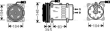 Ava Quality Cooling MFAK004 - Compresseur, climatisation cwaw.fr