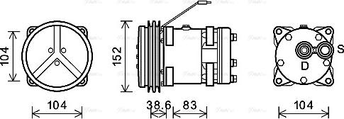 Ava Quality Cooling MFAK030 - Compresseur, climatisation cwaw.fr