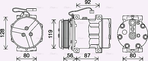 Ava Quality Cooling MFK053 - Compresseur, climatisation cwaw.fr