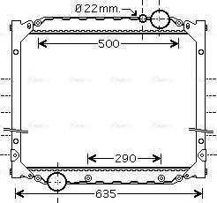 Ava Quality Cooling MN 2046 - Radiateur, refroidissement du moteur cwaw.fr