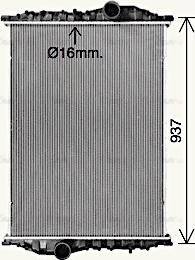 Ava Quality Cooling MN2111N - Radiateur, refroidissement du moteur cwaw.fr