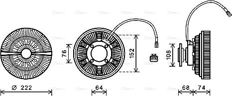 Ava Quality Cooling MNC071 - Embrayage, ventilateur de radiateur cwaw.fr