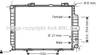 Ava Quality Cooling MS 2305 - Radiateur, refroidissement du moteur cwaw.fr