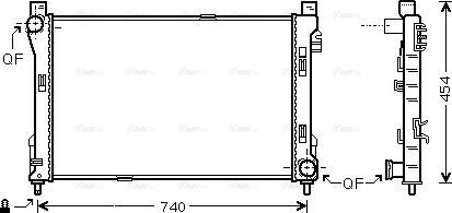 Ava Quality Cooling MS 2288 - Radiateur, refroidissement du moteur cwaw.fr