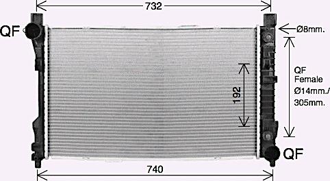 Ava Quality Cooling MS2727 - Radiateur, refroidissement du moteur cwaw.fr