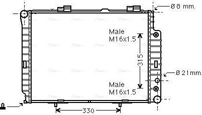 Ava Quality Cooling MSA2189 - Radiateur, refroidissement du moteur cwaw.fr