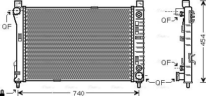 Ava Quality Cooling MSA2286 - Radiateur, refroidissement du moteur cwaw.fr