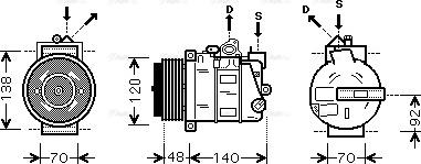 Ava Quality Cooling MS K393 - Compresseur, climatisation cwaw.fr