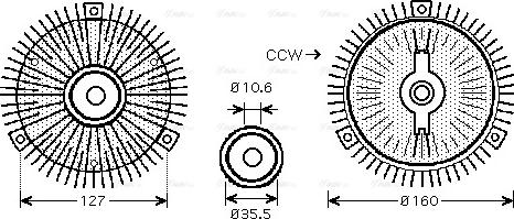 Ava Quality Cooling MS C418 - Embrayage, ventilateur de radiateur cwaw.fr