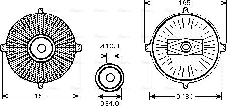 Ava Quality Cooling MS C413 - Embrayage, ventilateur de radiateur cwaw.fr