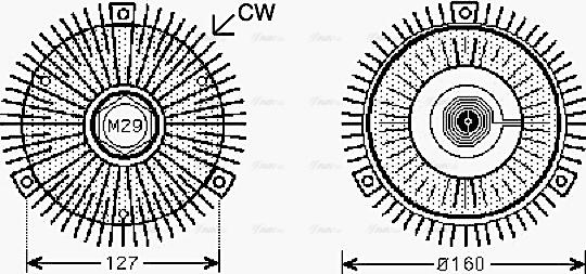 Ava Quality Cooling MS C421 - Embrayage, ventilateur de radiateur cwaw.fr