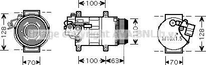 Ava Quality Cooling MS K434 - Compresseur, climatisation cwaw.fr