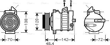 Ava Quality Cooling MS K437 - Compresseur, climatisation cwaw.fr