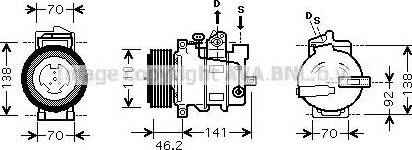 Ava Quality Cooling MS K427 - Compresseur, climatisation cwaw.fr