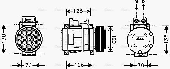 Ava Quality Cooling MS K057 - Compresseur, climatisation cwaw.fr