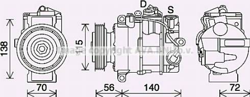 Ava Quality Cooling MSK704 - Compresseur, climatisation cwaw.fr