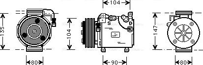 Ava Quality Cooling MTAK037 - Compresseur, climatisation cwaw.fr