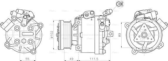 Ava Quality Cooling MTAK294 - Compresseur, climatisation cwaw.fr