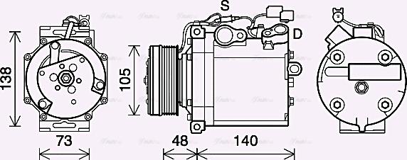 Ava Quality Cooling MTAK263 - Compresseur, climatisation cwaw.fr