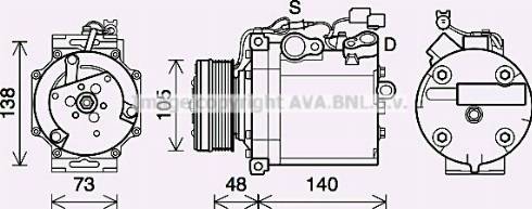 Ava Quality Cooling MTK263 - Compresseur, climatisation cwaw.fr