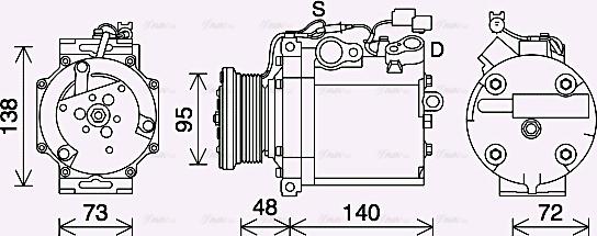 Ava Quality Cooling MTAK267 - Compresseur, climatisation cwaw.fr