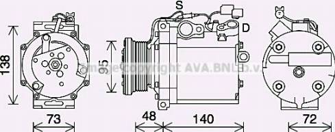 Ava Quality Cooling MTK267 - Compresseur, climatisation cwaw.fr