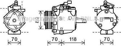 Ava Quality Cooling MTK224 - Compresseur, climatisation cwaw.fr