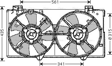 Ava Quality Cooling MZ 7528 - Ventilateur, refroidissement du moteur cwaw.fr