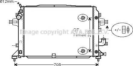 Ava Quality Cooling OL 2460 - Radiateur, refroidissement du moteur cwaw.fr