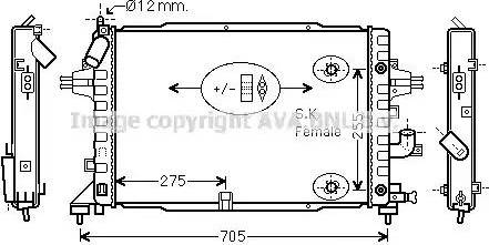 Ava Quality Cooling OL 2467 - Radiateur, refroidissement du moteur cwaw.fr