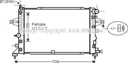 Ava Quality Cooling OL2625 - Radiateur, refroidissement du moteur cwaw.fr