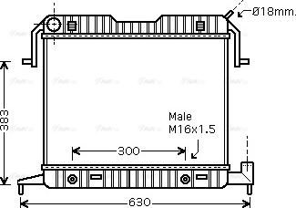 Ava Quality Cooling OL 2086 - Radiateur, refroidissement du moteur cwaw.fr