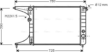 Ava Quality Cooling OL 2245 - Radiateur, refroidissement du moteur cwaw.fr