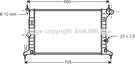 Ava Quality Cooling OL 2242 - Radiateur, refroidissement du moteur cwaw.fr